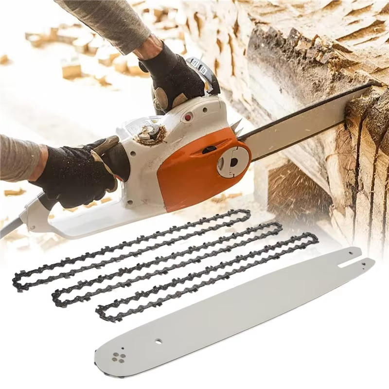FDDT barre de guidage de scie à chaîne de 16 pouces avec 3 chaînes pour STIHL 009 012 021 E180 MS180 MS190 MS250