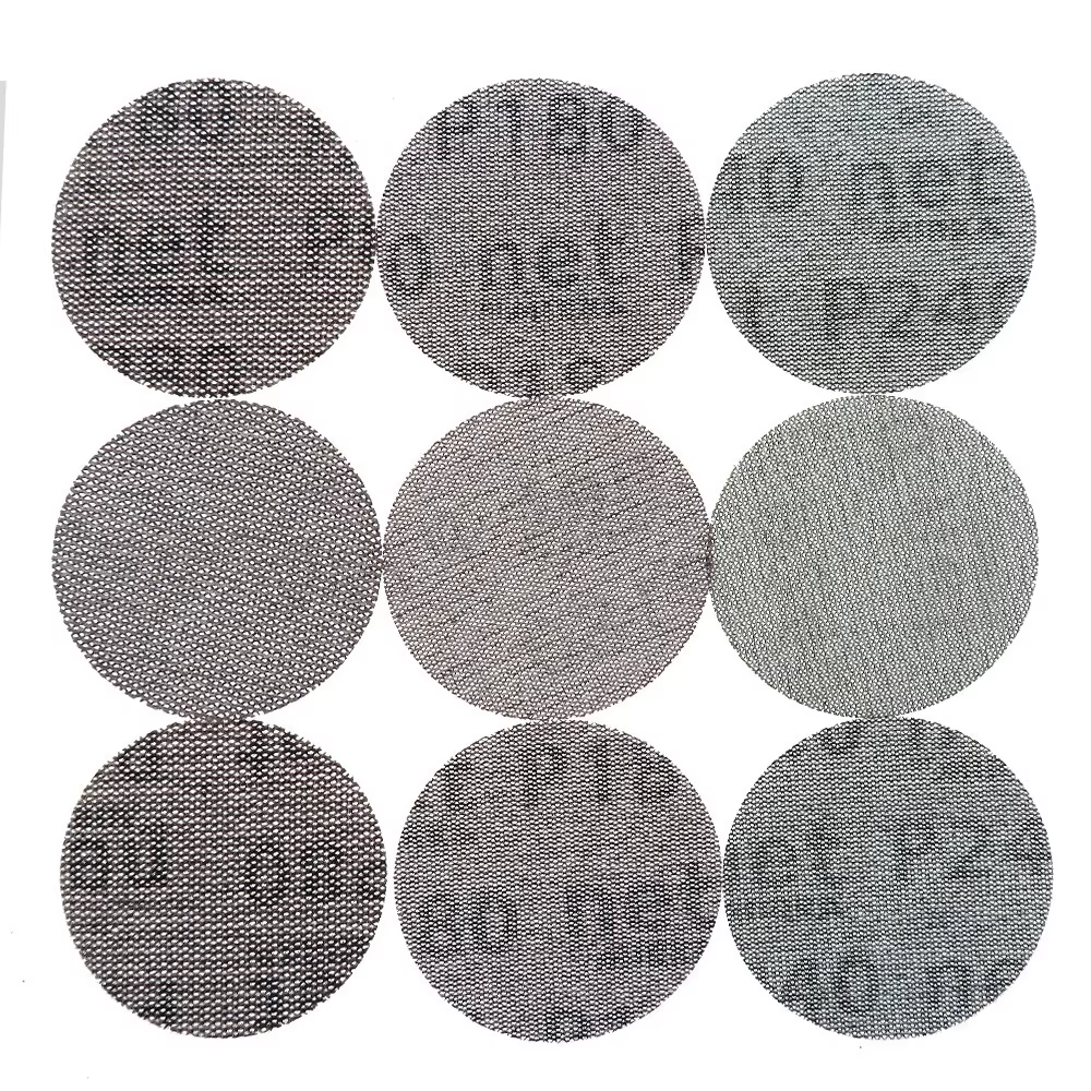 3/4/5/6 pouces Mirka Autonet crochet et boucle disques abrasifs sans poussière papier de verre disque de maille