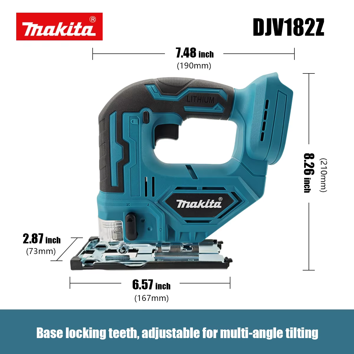 Scie sauteuse électrique sans fil Makita DJV182Z