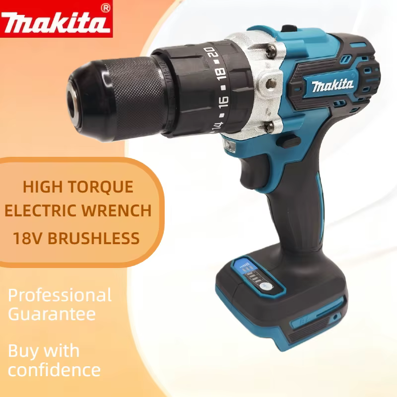 Perceuse à main rechargeable Makita DDF487 18V : Machine nue de 13 mm avec lumière LED