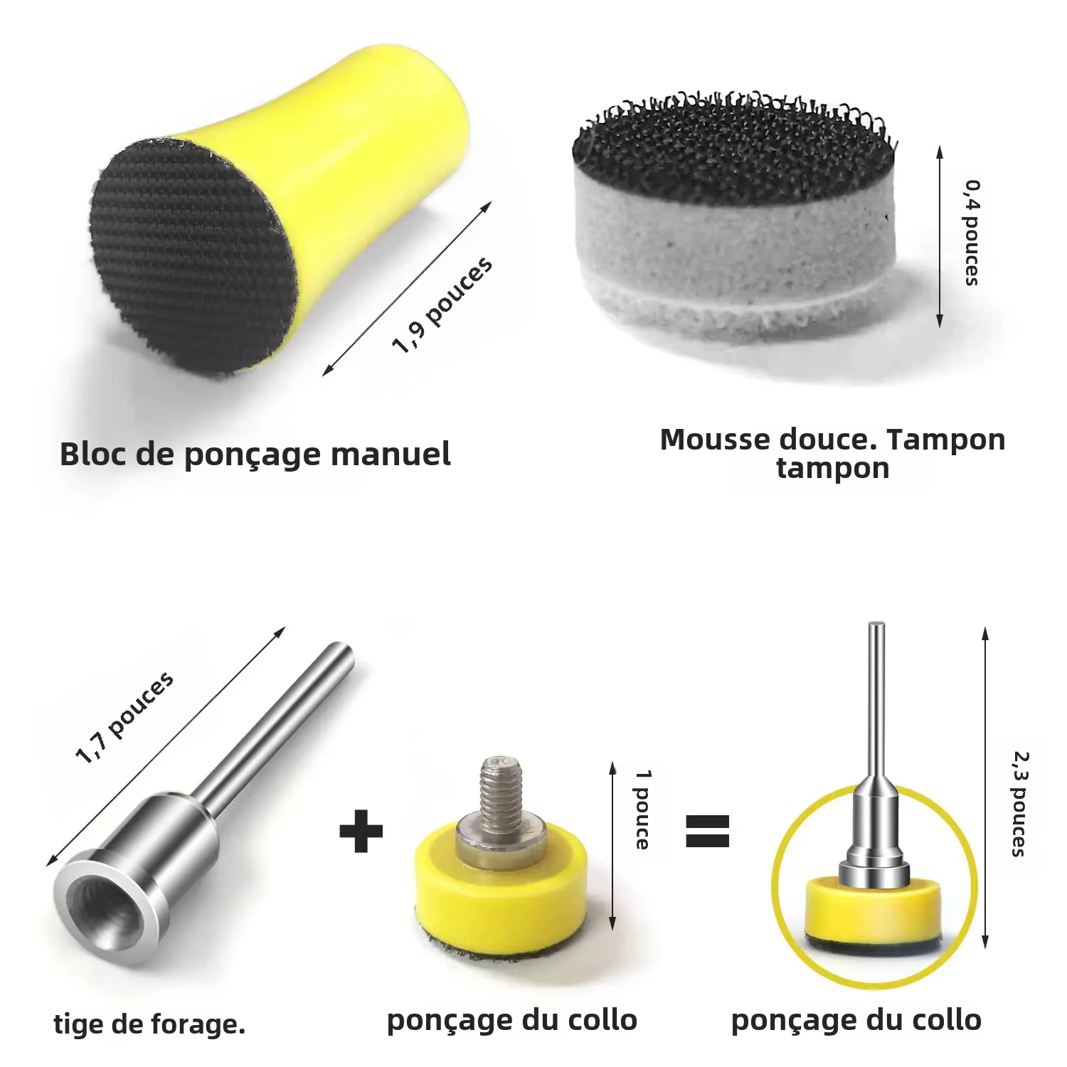 Ponçage 1 Pouce, 120 Pièces