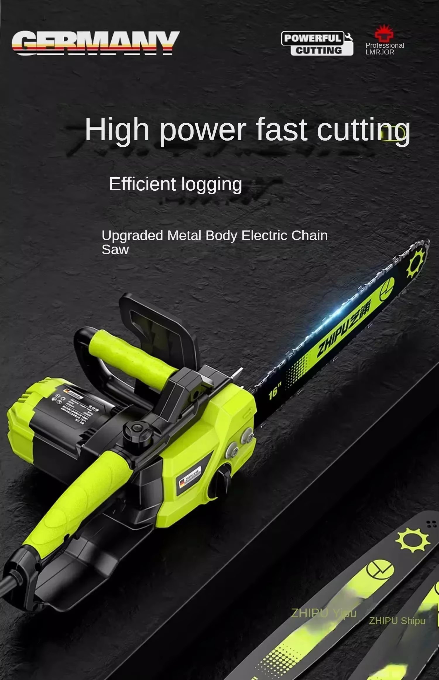 Tronçonneuse électrique de qualité professionnelle 220 V pour couper le bois de chauffage et plus encore