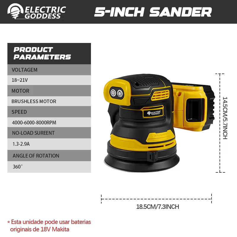 Disque de ponceuse électrique sans balais de déesse