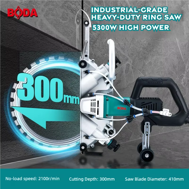 BODA 5300W scie à anneau sans brosse 300mm profondeur de coupe coupe-béton pour pierre mur carrelage tranchée outils électriques professionnels BLT-410