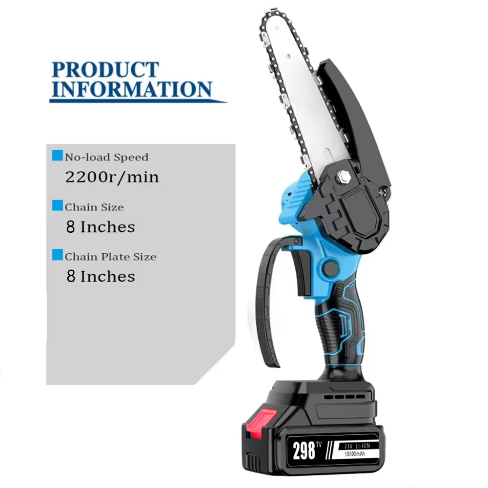 VILASTING 8In scie à chaîne électrique Portable tronçonneuse arbre coupe-bois taille jardin PowerTool pour Makita 18V batterie broche