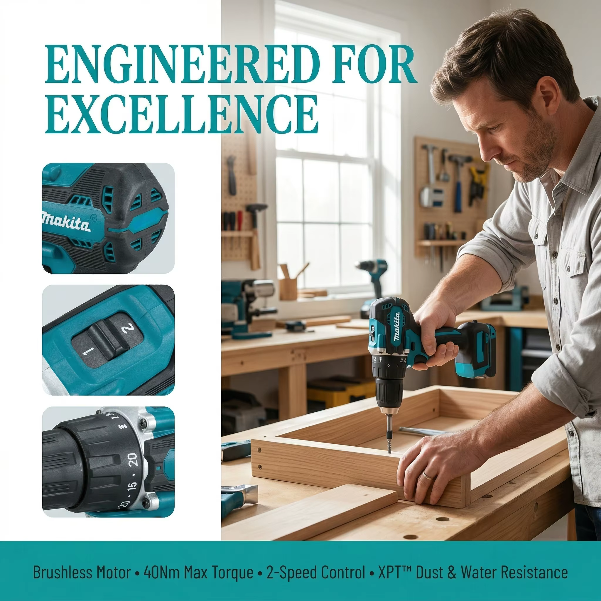 Perceuse-visseuse sans fil MAKITA DDF487 18V