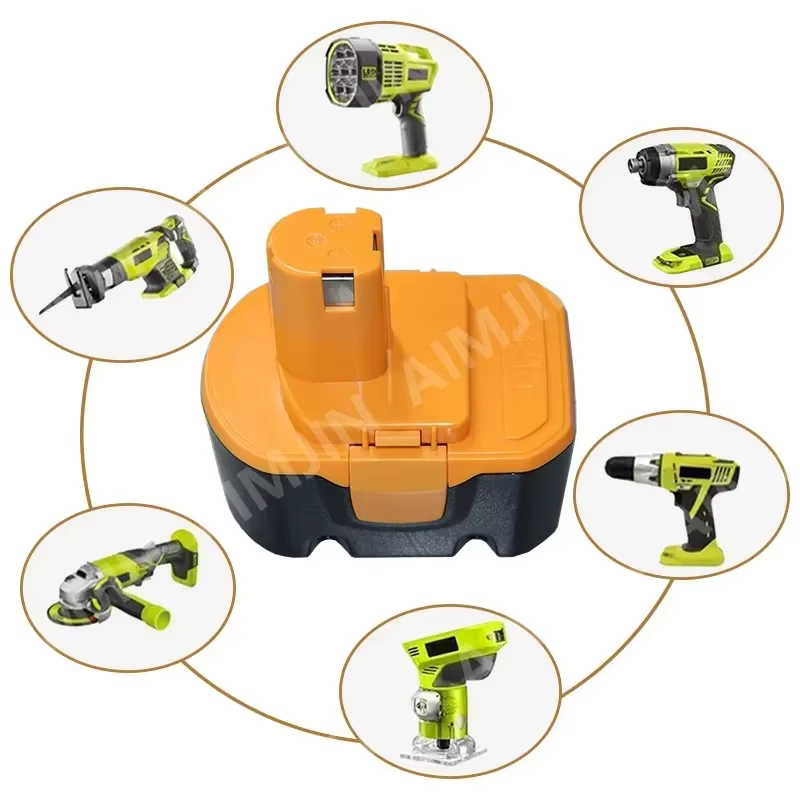 Batterie de remplacement 14.4V 4.8/6.8/9.8Ah NI-laissée Convient pour RYOBI 1400652 1400670 1400652B 1400143 RY-1204