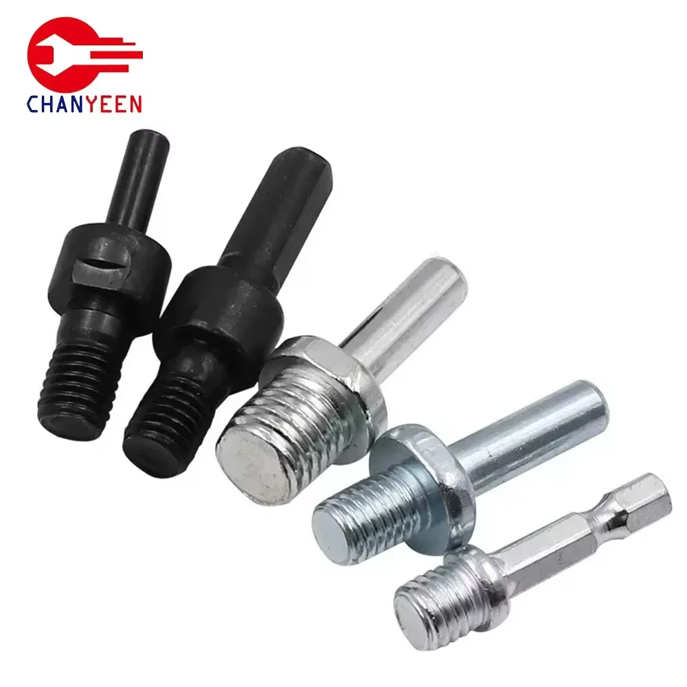 Adaptateur de perceuse mandrin Triangle rond hexagone Conversion bielle M10 M14 pour meuleuse disques de polissage
