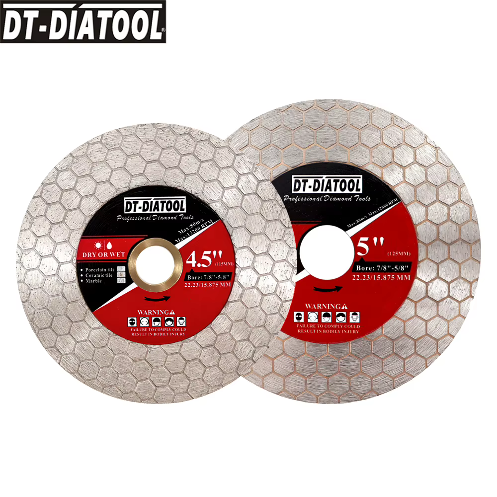 DIATOOL Hexgon Double face 4.5/5 "scie circulaire diamant