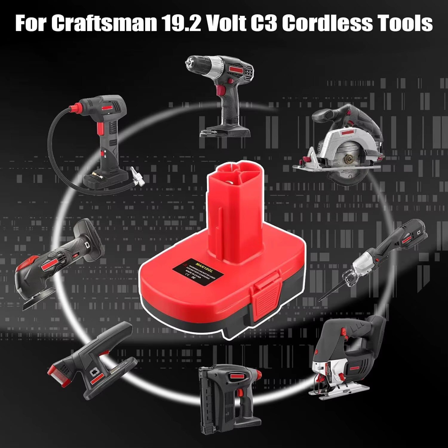 Adaptateur de batterie de perceuse pour artisan