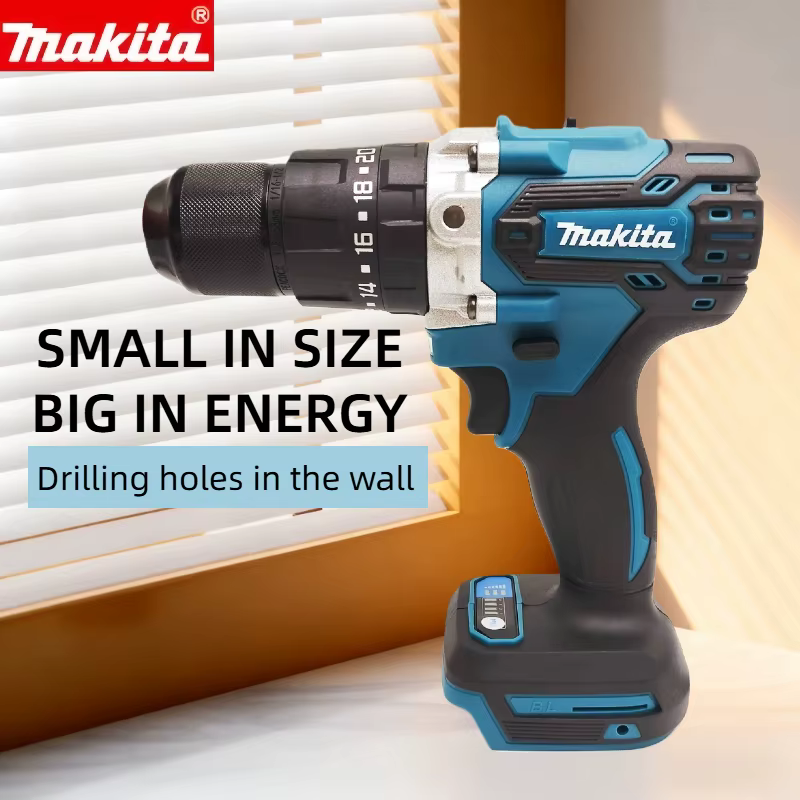Perceuse à percussion électrique rechargeable au lithium 18V Makita DDF487 13mm sans balais