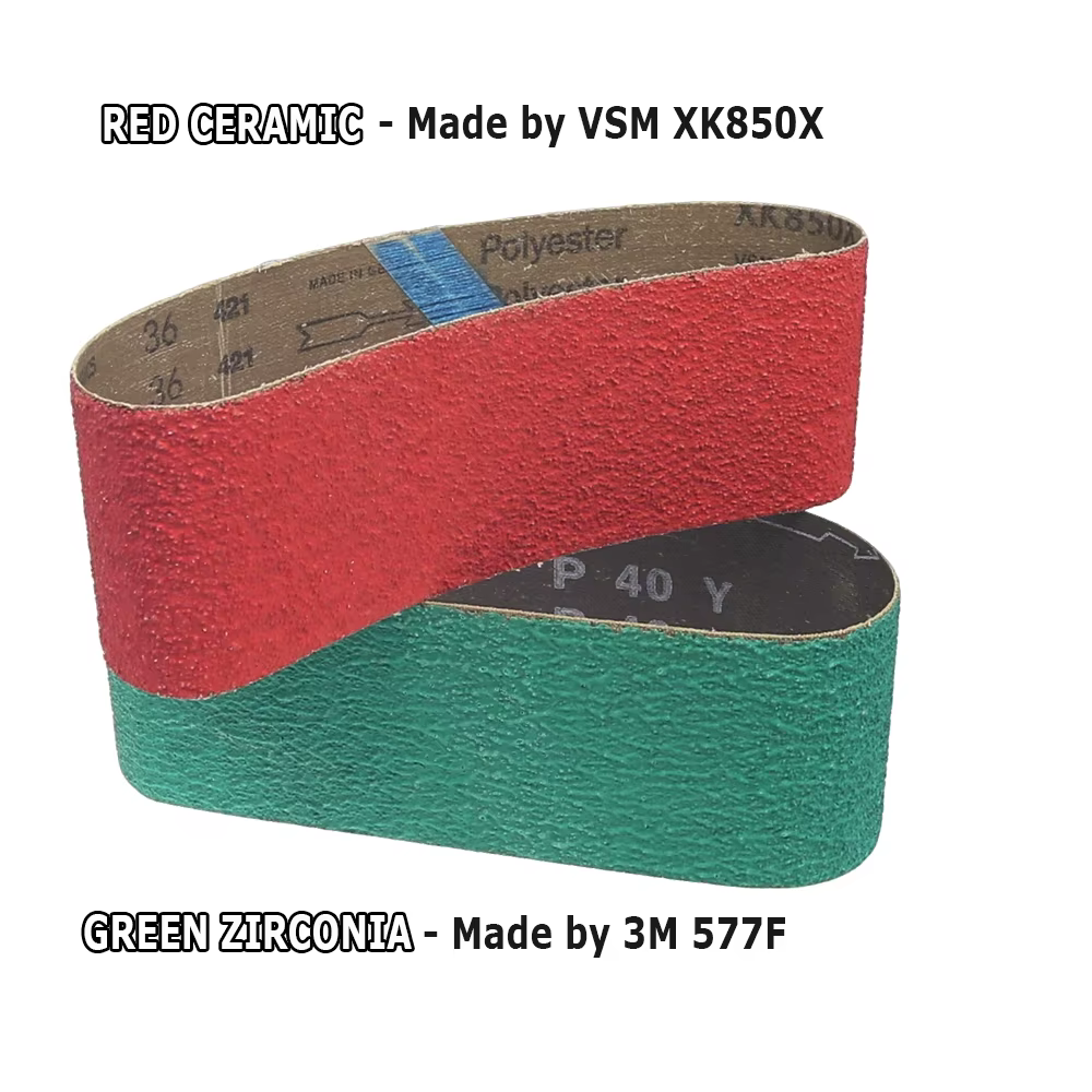 Bandes de ponçage pour ponceuse à bande 3 po x 21 po (533 x 75 mm) – Abrasifs céramiques P36 - AO P1500