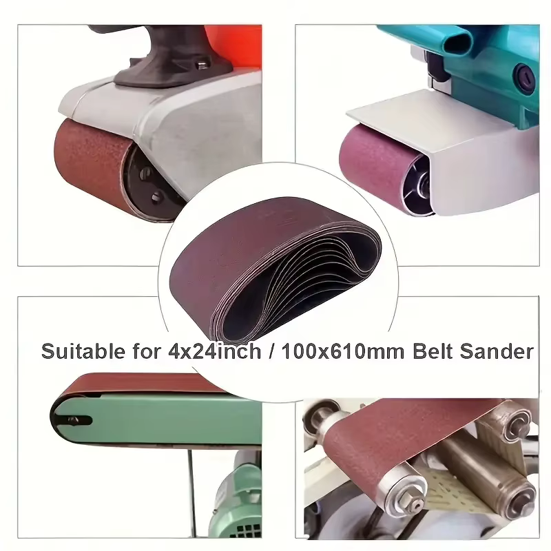 10 bandes de ponceuse : 610x100mm