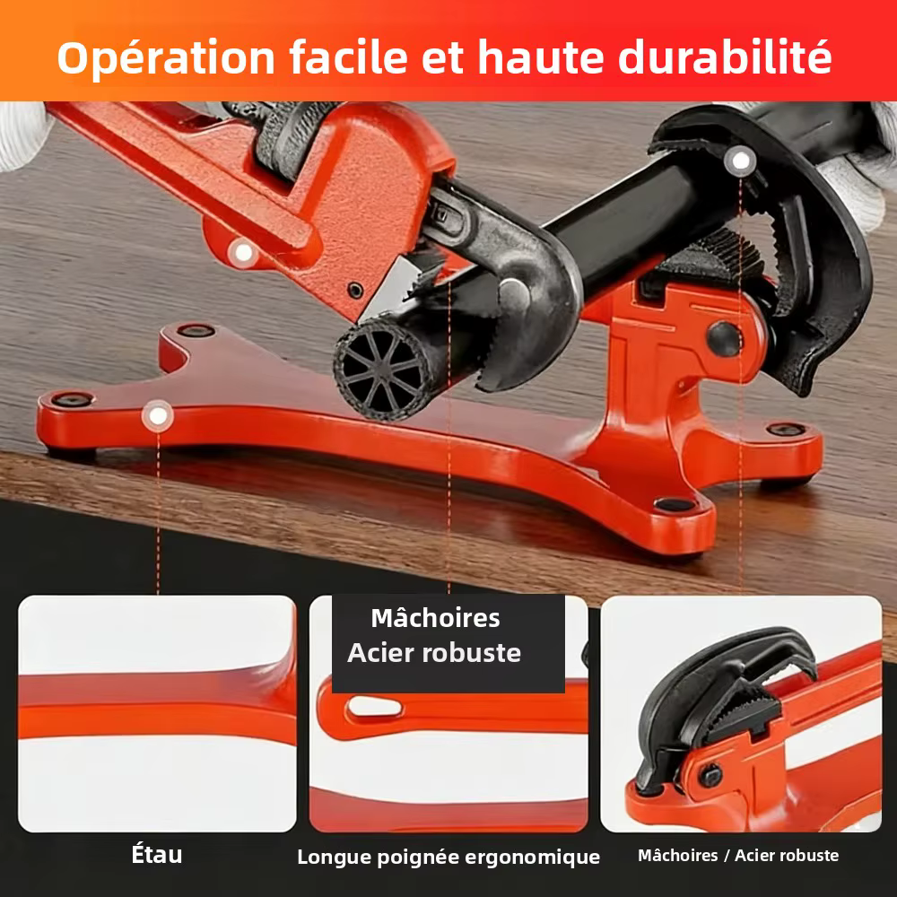 Étau à tuyau professionnel léger et Portable de 1/8 à 1-1/2 pouces de diamètre