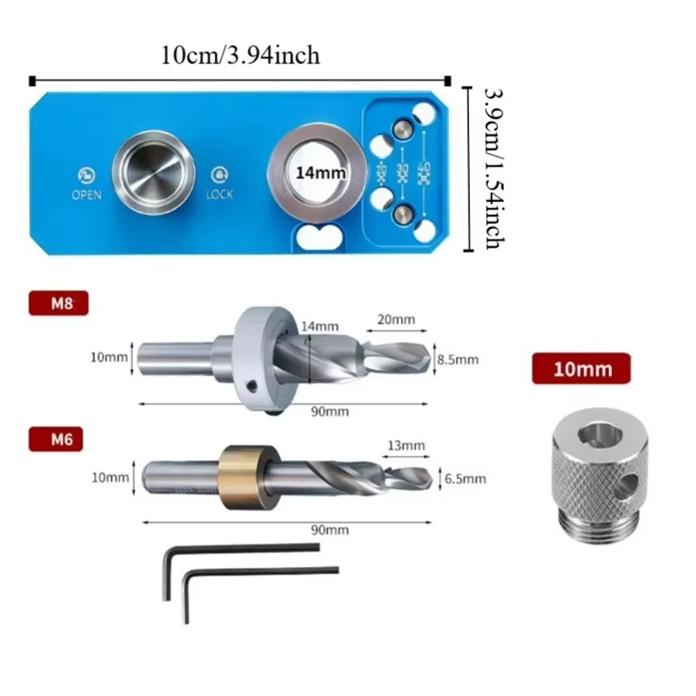 Guide de perçage en alliage d'aluminium pour profilés