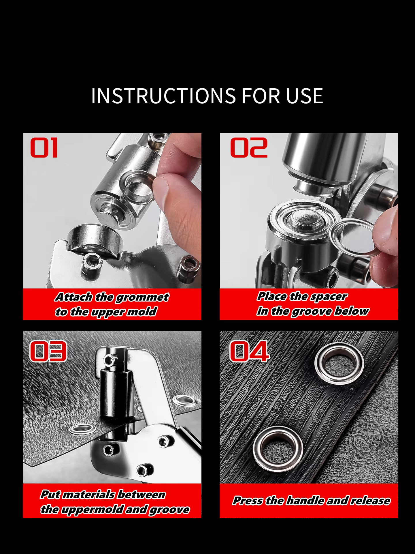 Kit de pinces à œillets 6mm / 10mm