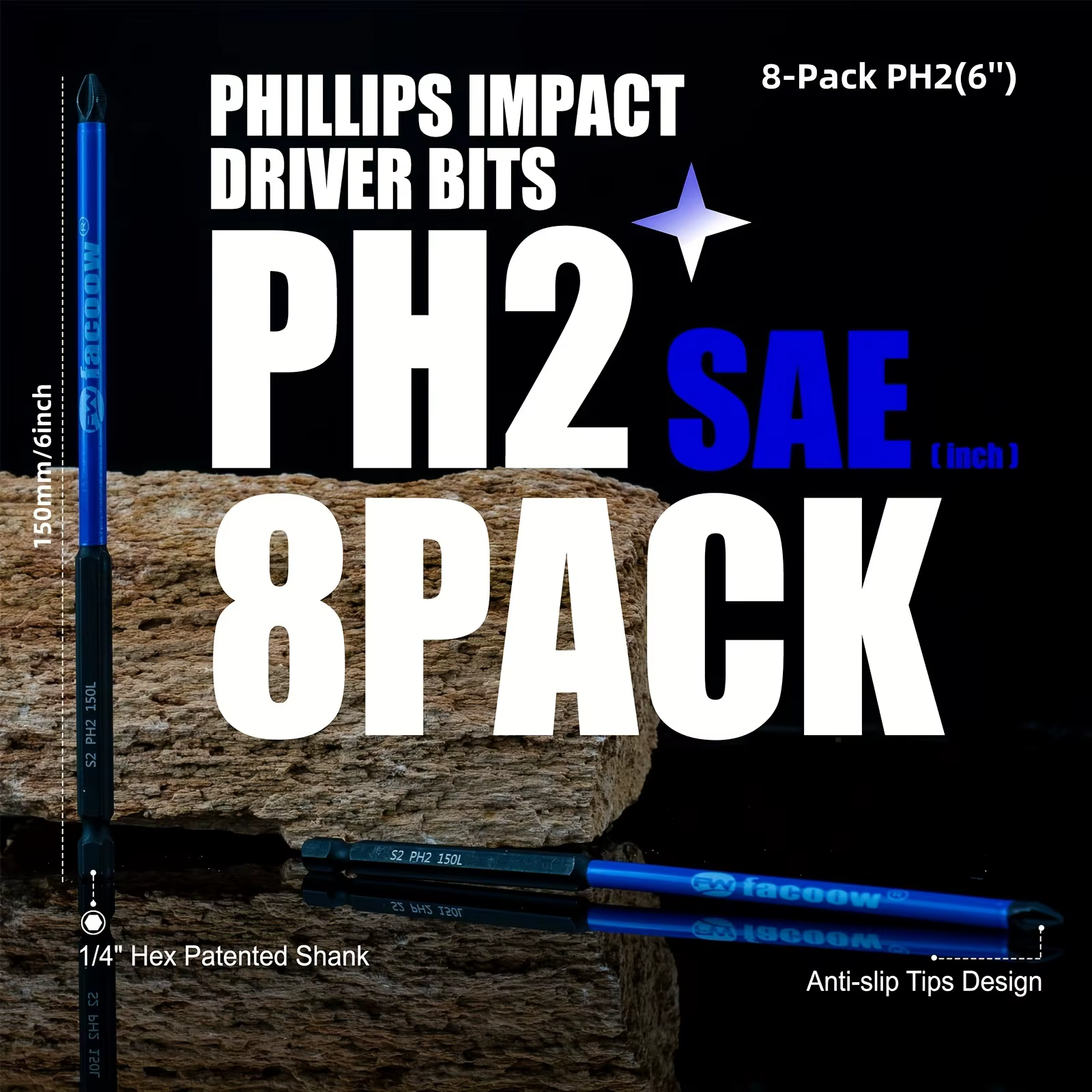 Lot de 23 embouts de visseuse à chocs Phillips