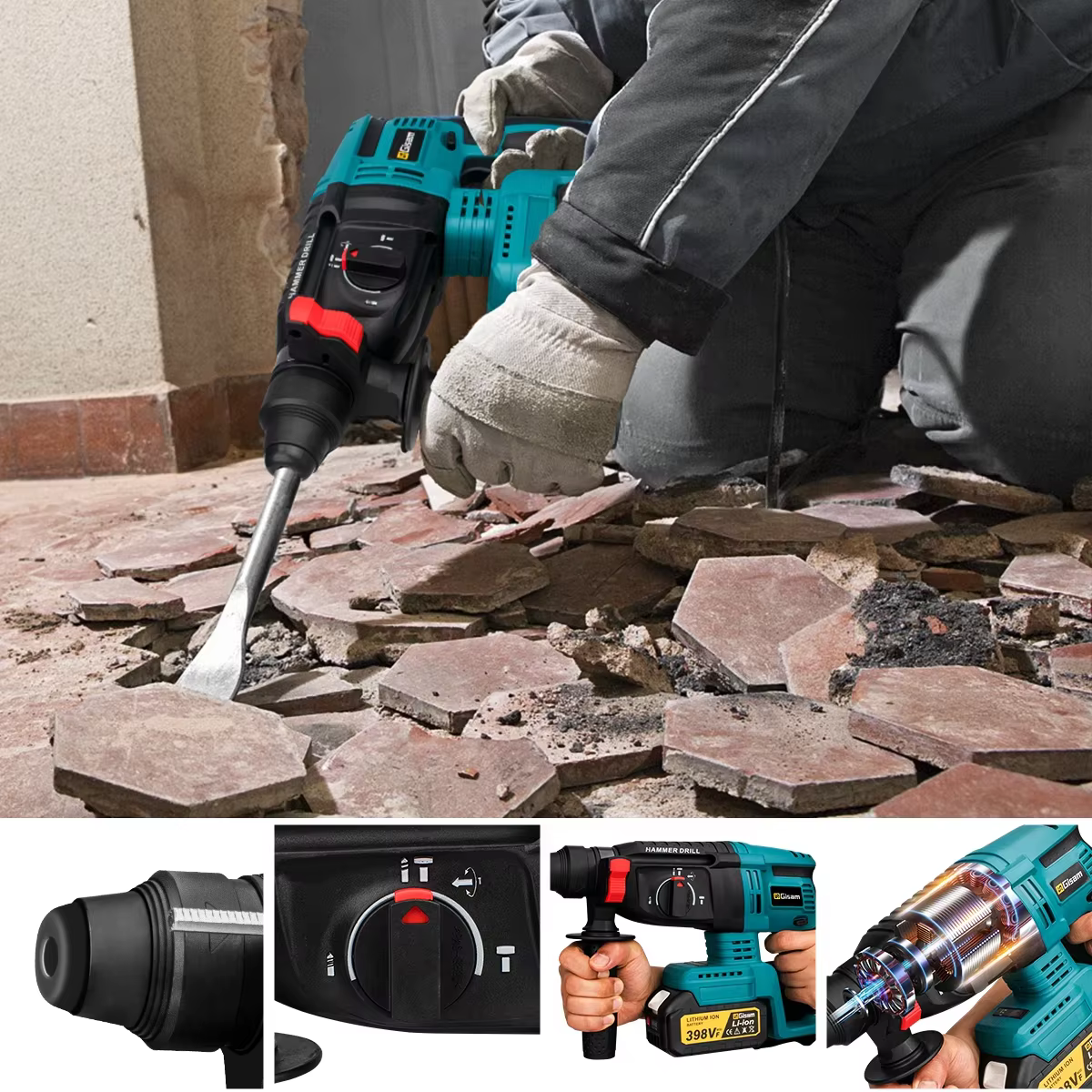 Makita – perceuse à percussion électrique sans balais de 26mm