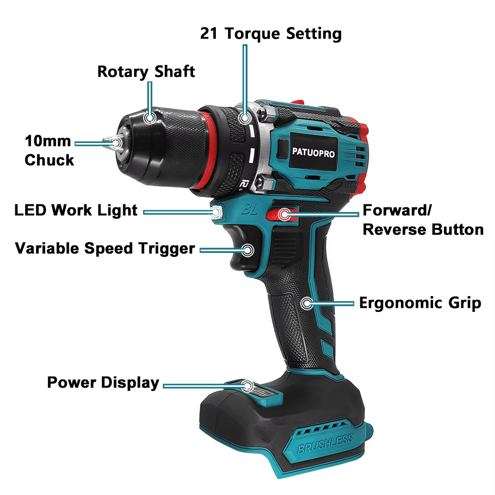 Makita – perceuse électrique sans balais à 2 vitesses