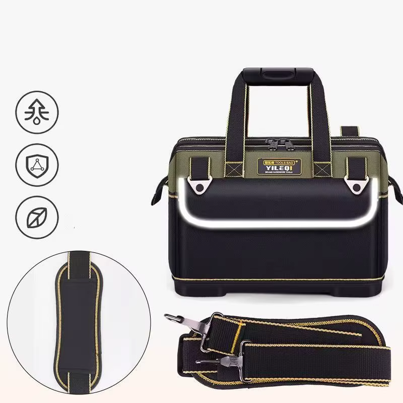 Sac à outils jaune et noir monobloc