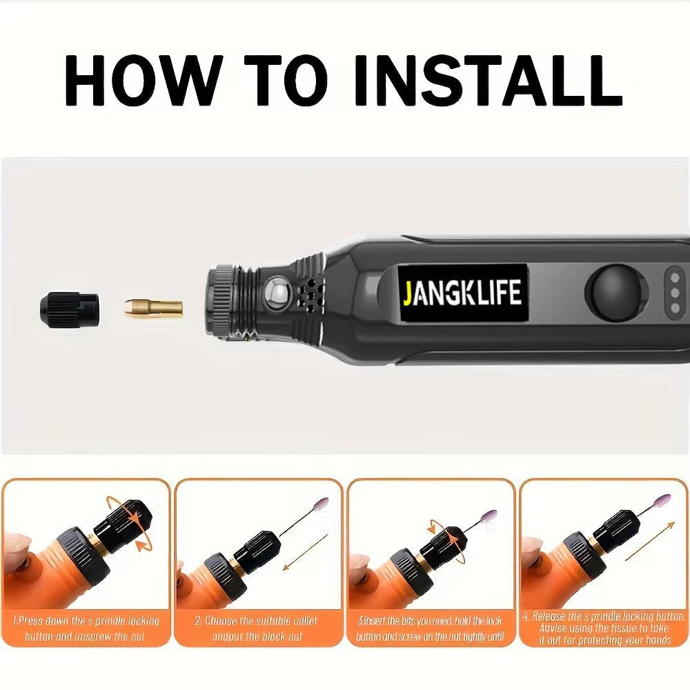USB Sans Fil Outil Rotatif Kit Bois Gravure Stylo BRICOLAGE Pour Bijoux En Métal Verre Mini Perceuse Sans Fil