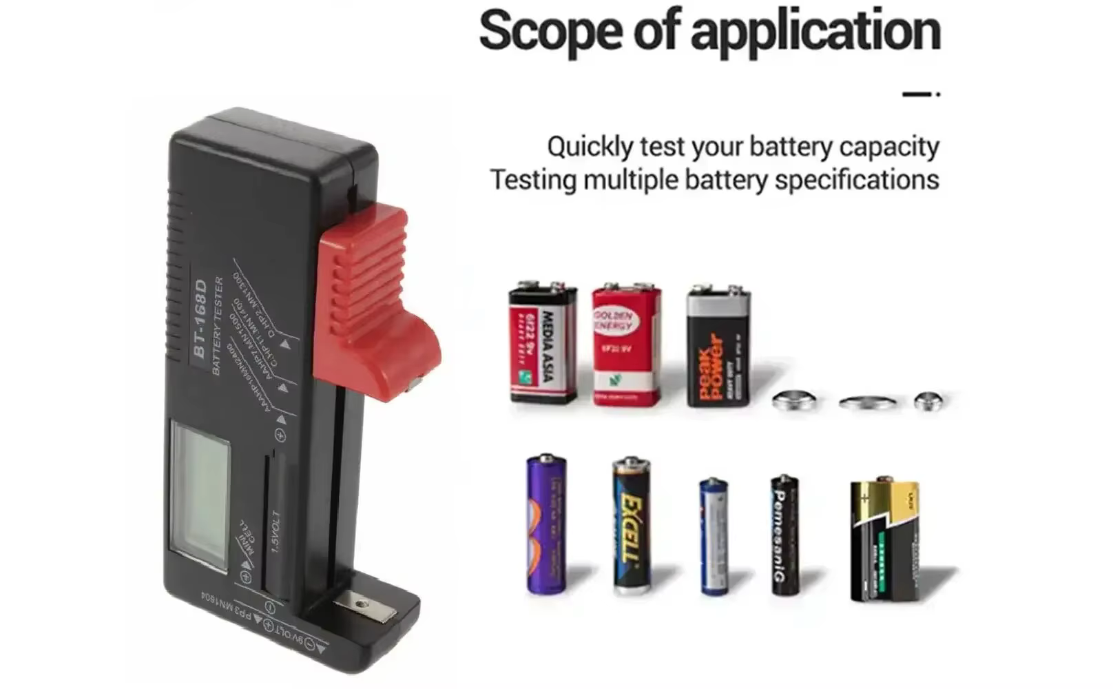168D testeur de batterie universel numérique LCD