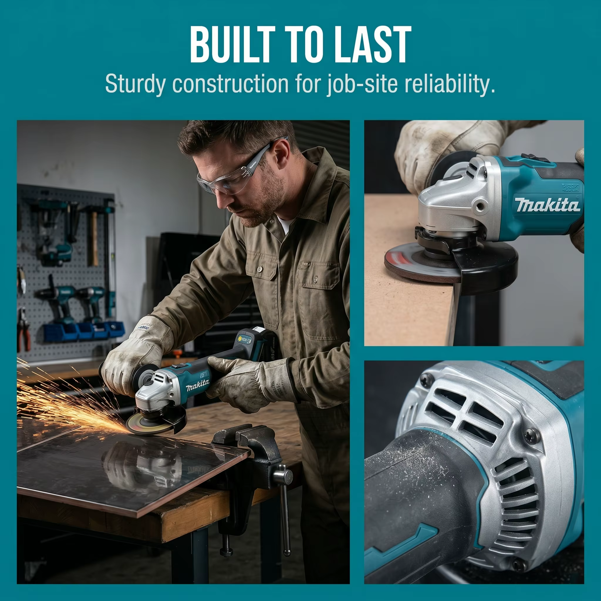 Meuleuse d'angle sans fil MAKITA DGA404 18V 8500 tr/min sans balais pour la construction