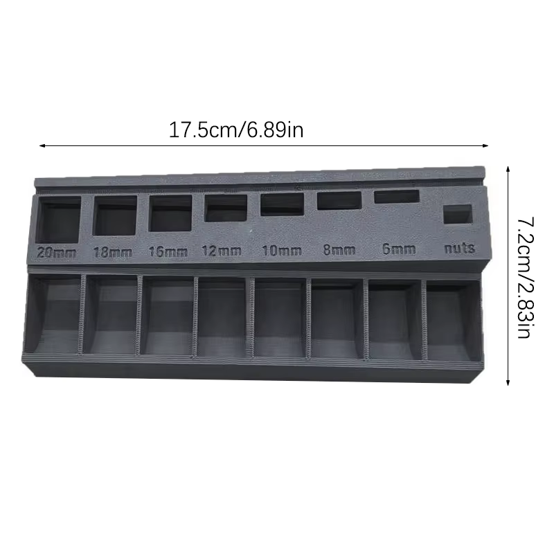 Trieur de boulons M3, plateau de tri de longueur de boulon/vis avec 7 emplacements de mesure