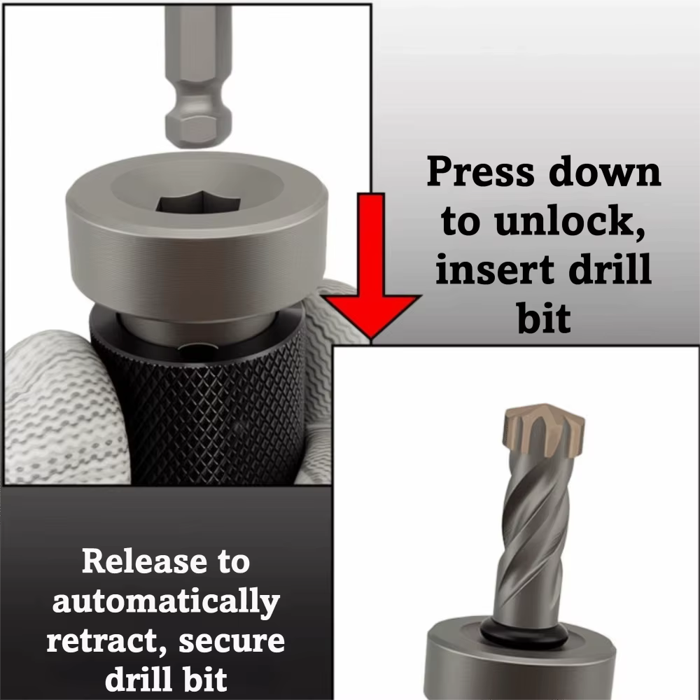 Foret à béton à arrêt de profondeur détachable de type divisé