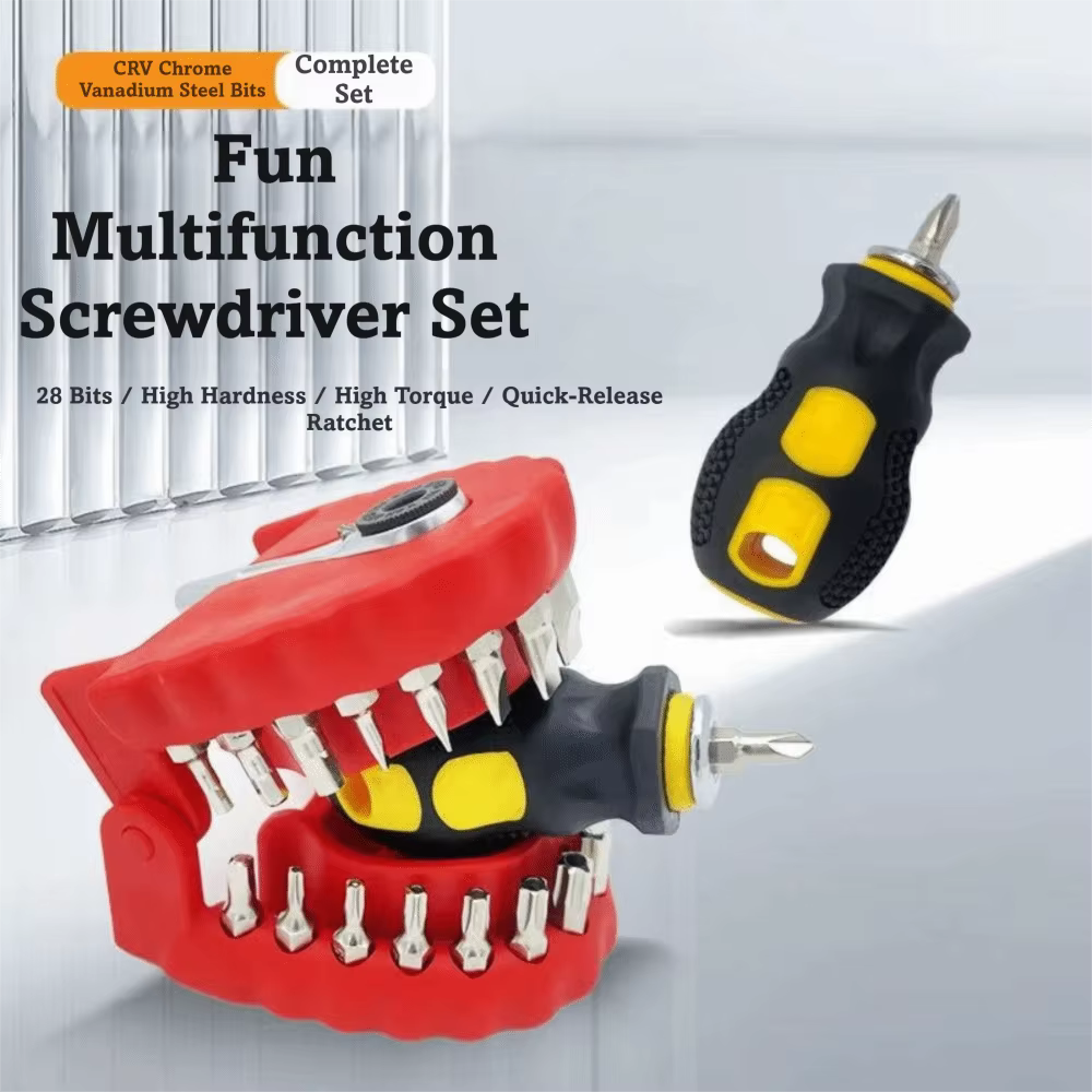 Jeu de tournevis multifonction magnétique CR-V 28 pièces
