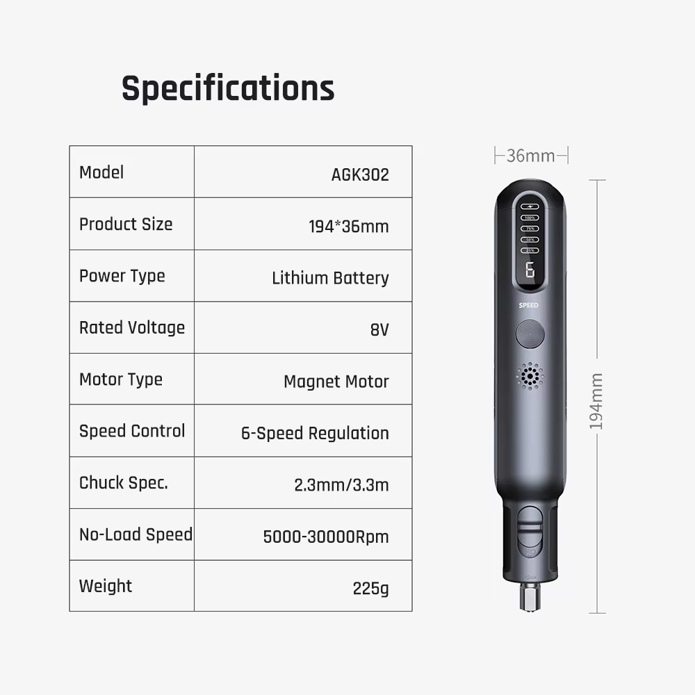 Greenworks 8V Mini meuleuse 52 pièces 80W meulage électrique gravure sans fil vitesse Variable batterie au Lithium outils électriques chargeur USB