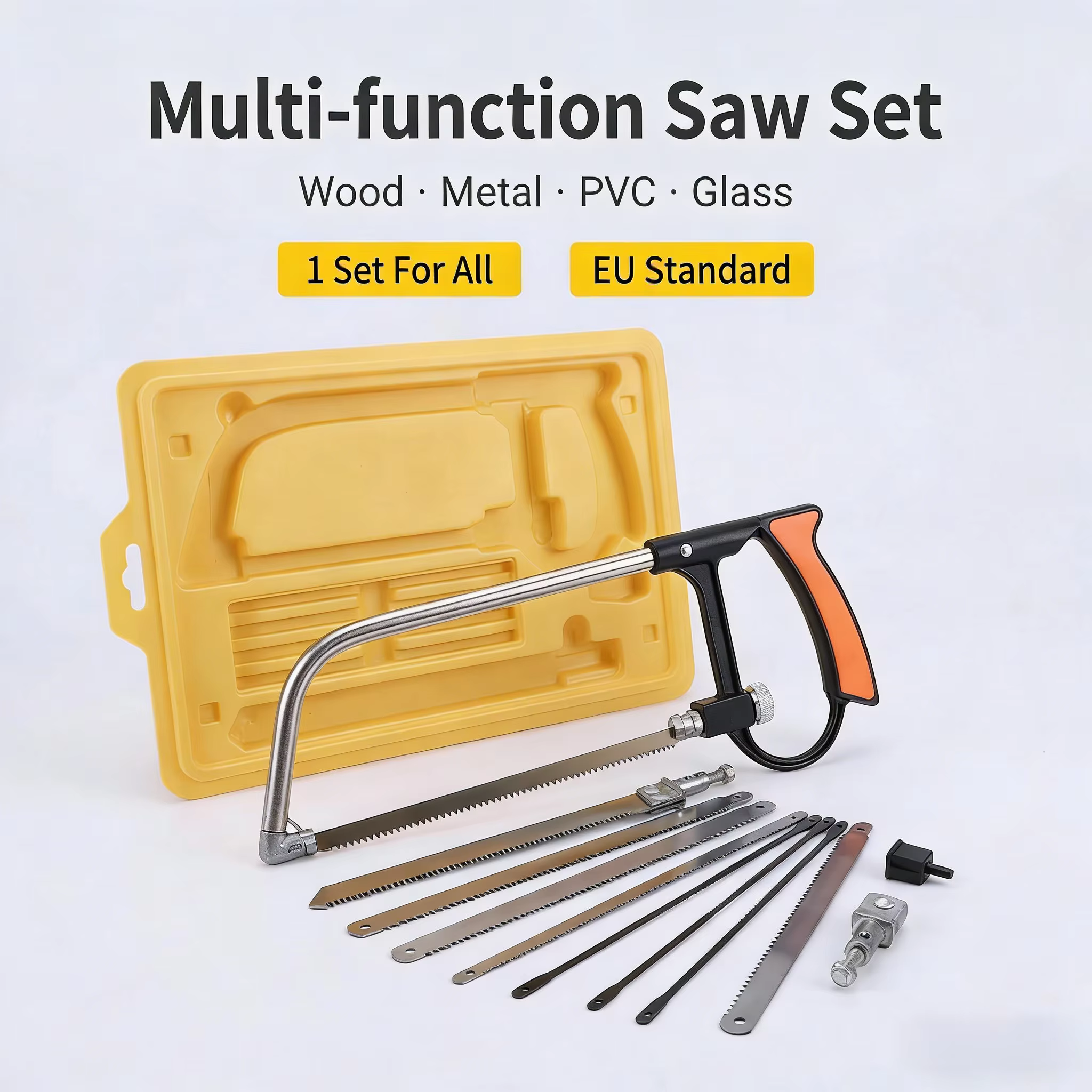 Scie à bois en acier, métal et verre - 6 outils à main pour le travail