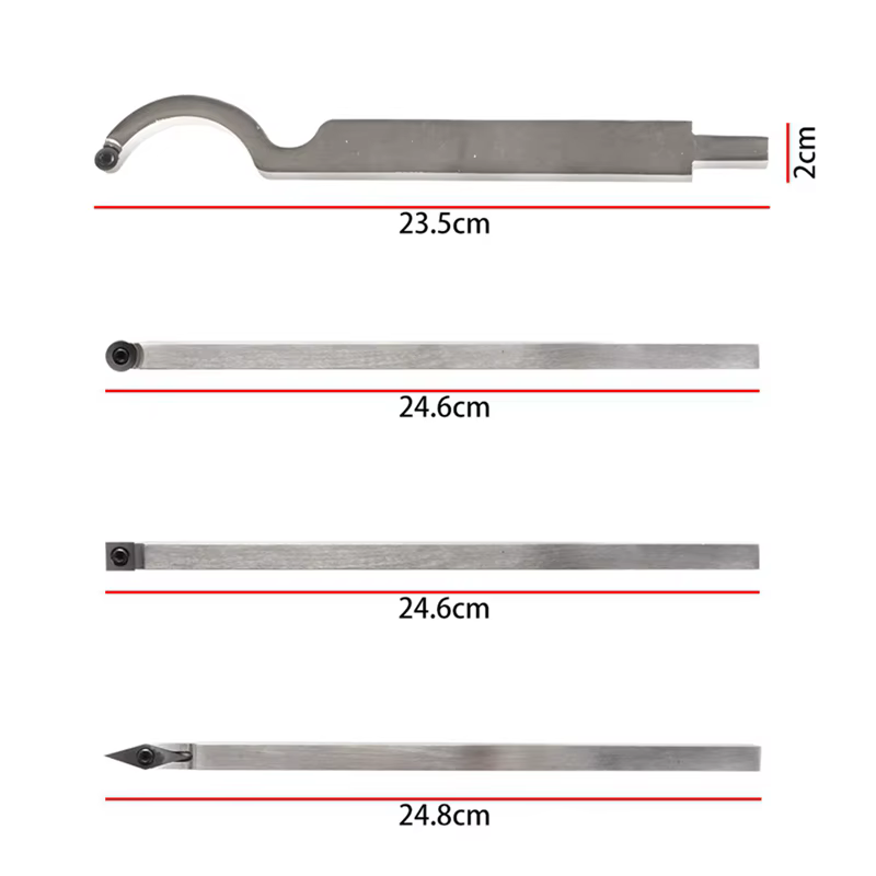 Ensemble d'outils de tournage du bois Interchangeables de lame de tour à 6 pointe en carbure universel
