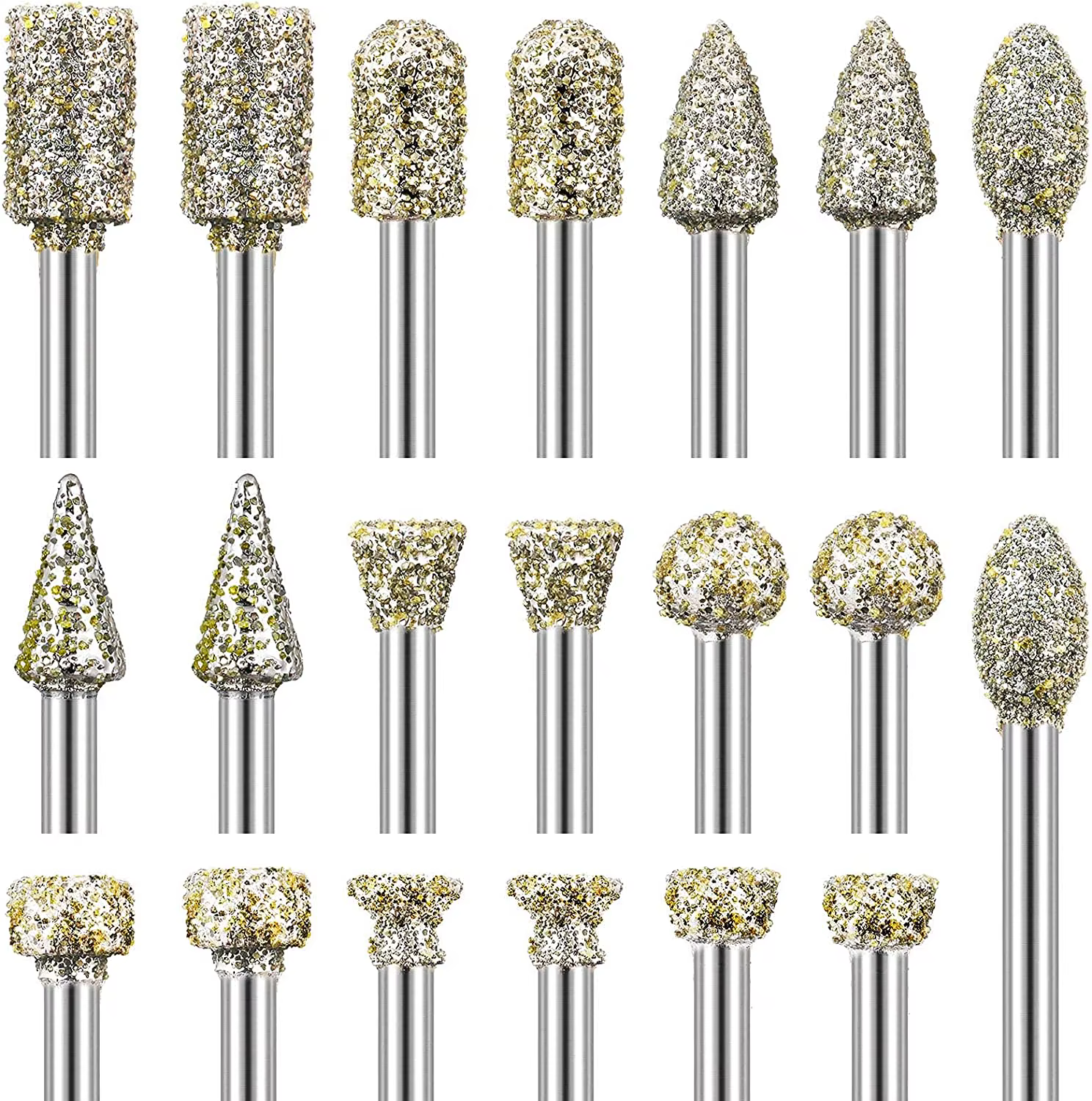 Jeu de forets de meulage en diamant pour outil rotatif Dremel