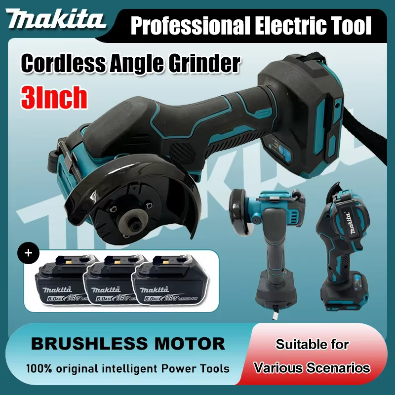 Meuleuse d'angle sans fil Makita 3 pouces, outil de découpe électrique sans fil 3 pouces, scie circulaire, outil électrique