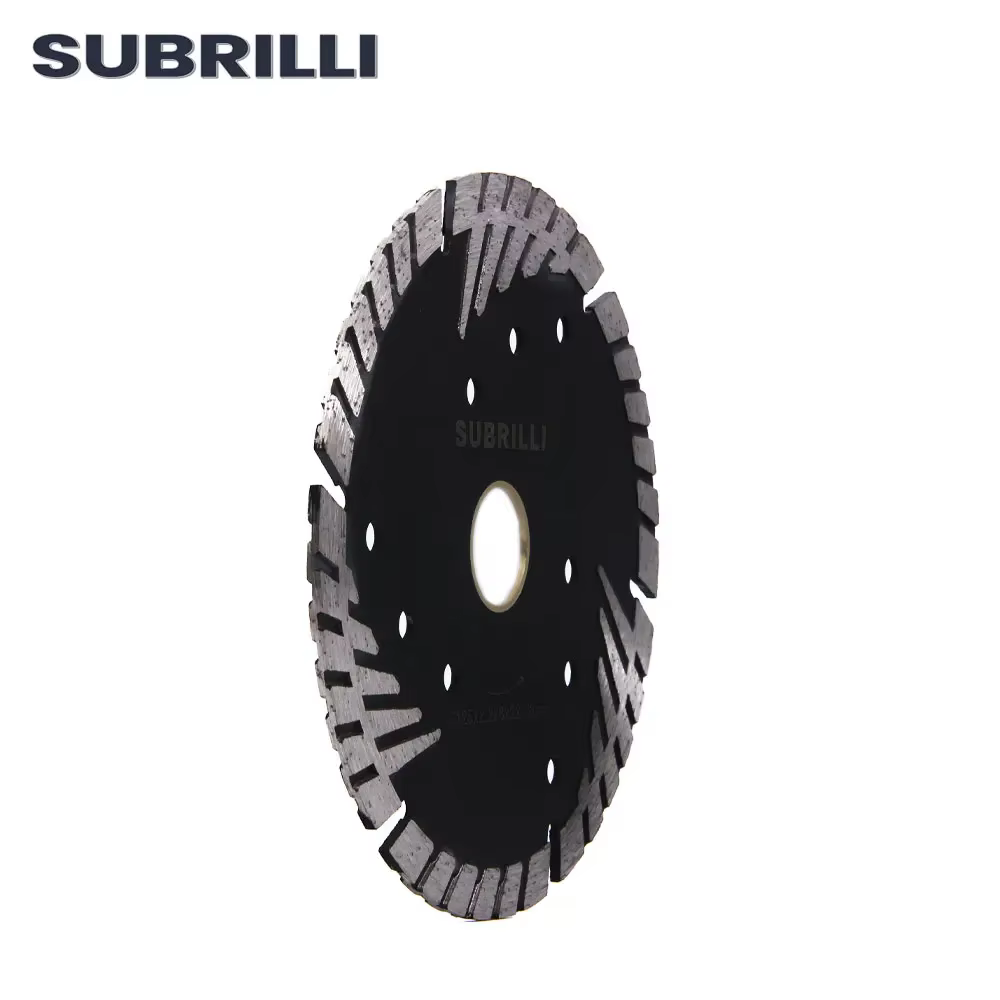 SUBRILLI 105/115/125/150/180/200/230/250/300/350mm Diamant Lame de Scie En Marbre Granit Béton Disque De Coupe avec des Dents De Protection