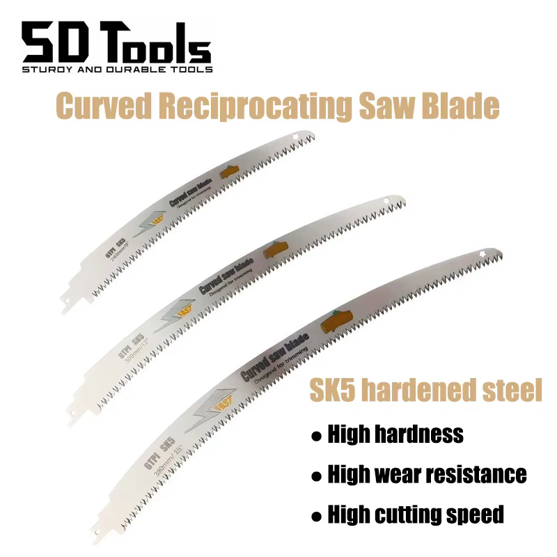 Jeu de Lames de Scie Sabre Dents Japonaises SK5 9/15/18 Pouces 6TPI Lame Bord Courbe Tranchante pour Coupe Bois Élagage Arbres Branches Jardinage Bricolage Domestique Travaux Industriels Haute Dureté 