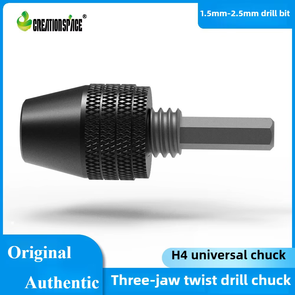1.5-2.5mm changement rapide poignée hexagonale trois mâchoires auto centrage foret hélicoïdal mandrin 6.35mm meuleuse électrique perceuse mandrin outil