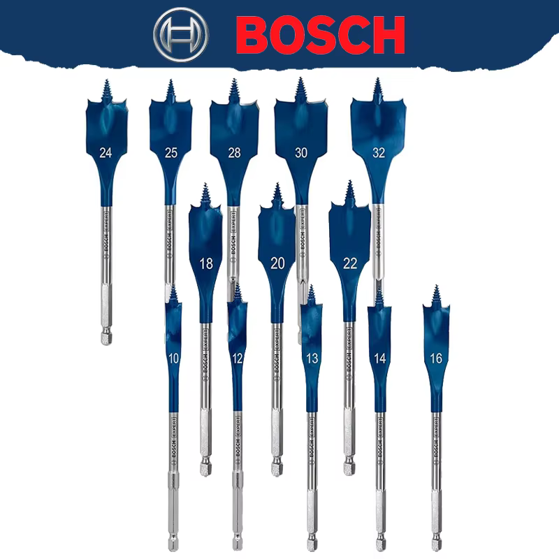BOSCH 2608900336 EXPERT Ensemble de forets auto-coupants à vitesse variable 10-32 mm Accessoires pour perceuse à percussion Perçage du bois 13 pièces