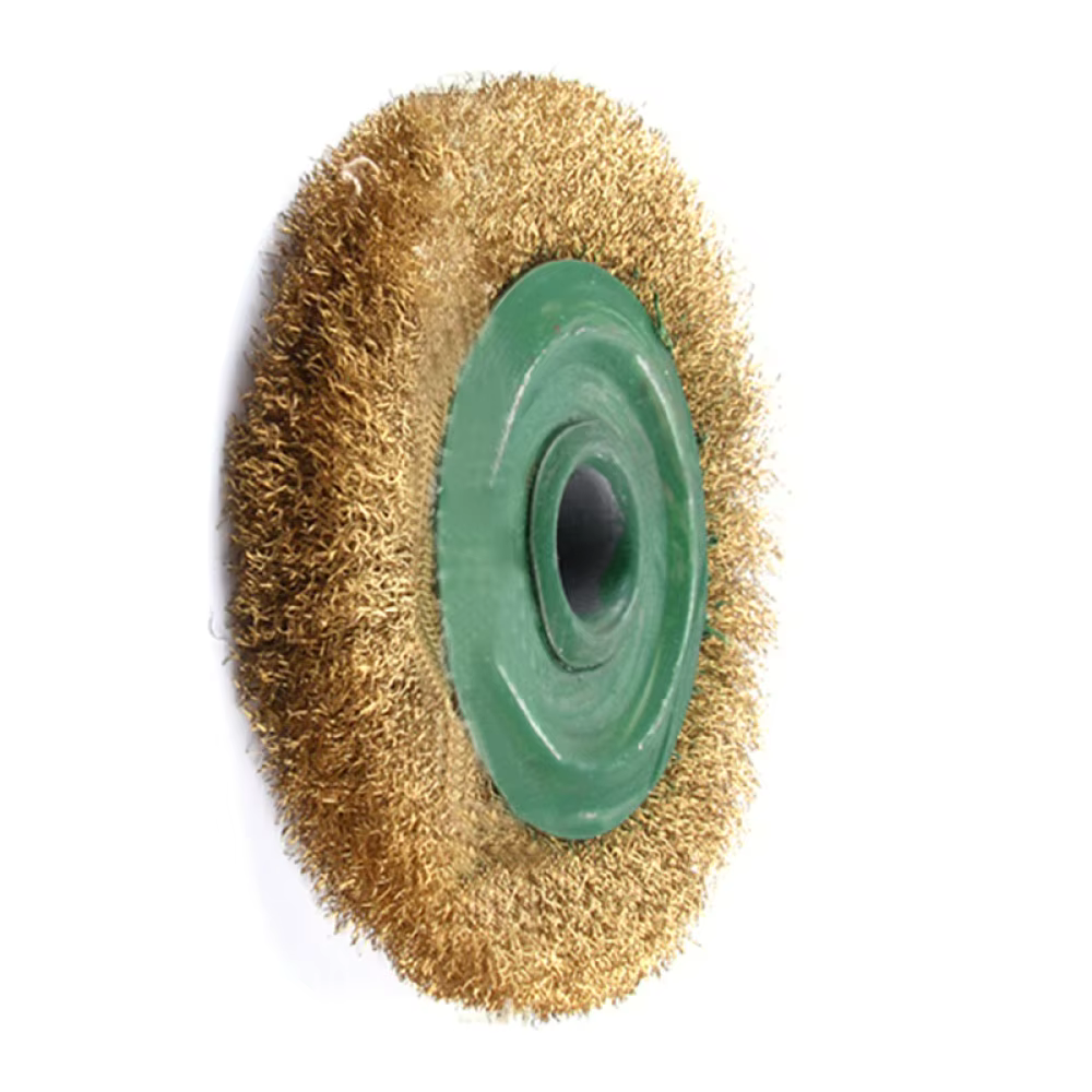 Roue de brosse métallique ronde en laiton durable