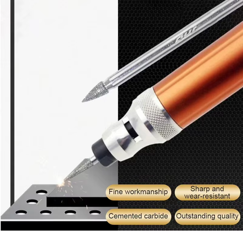 Jeu de 30 fraises diamantées avec étui – tige 2.35/3mm pour outils Dremel et rotatifs