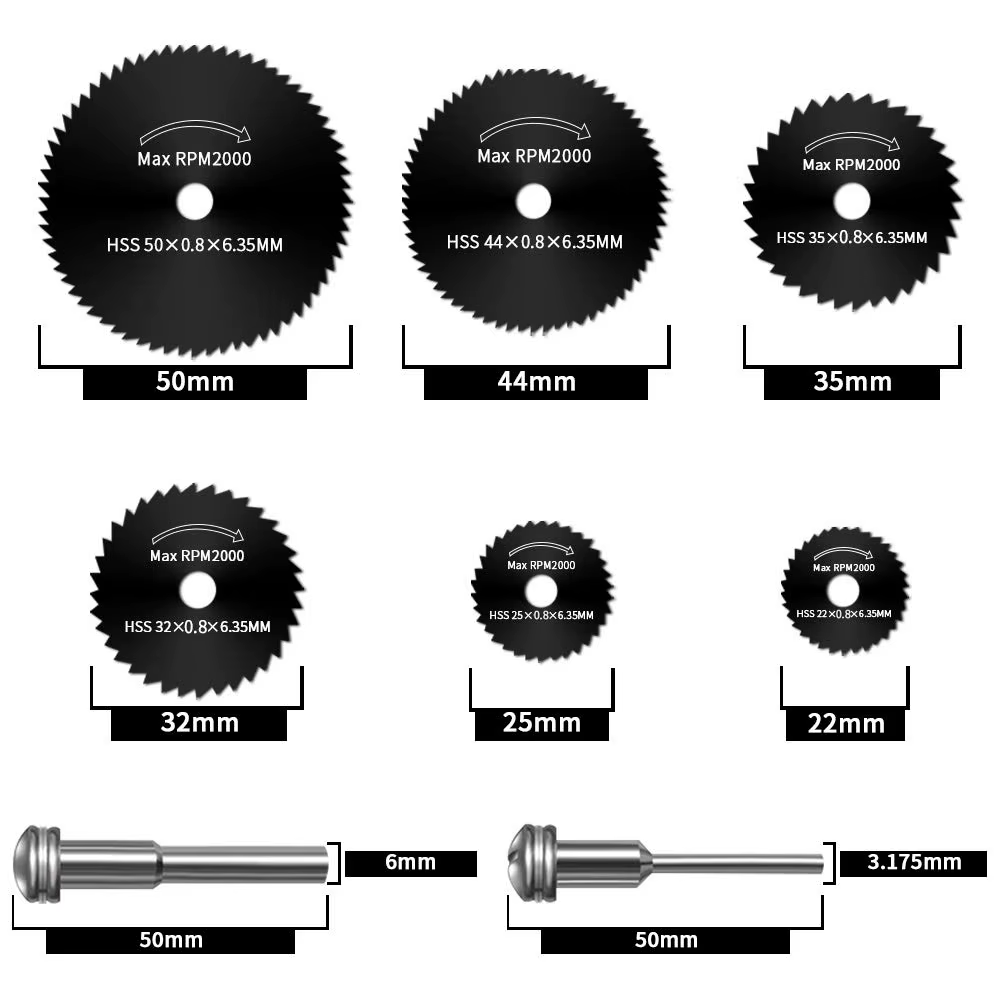 Disques de coupe pour outil rotatif Dremel