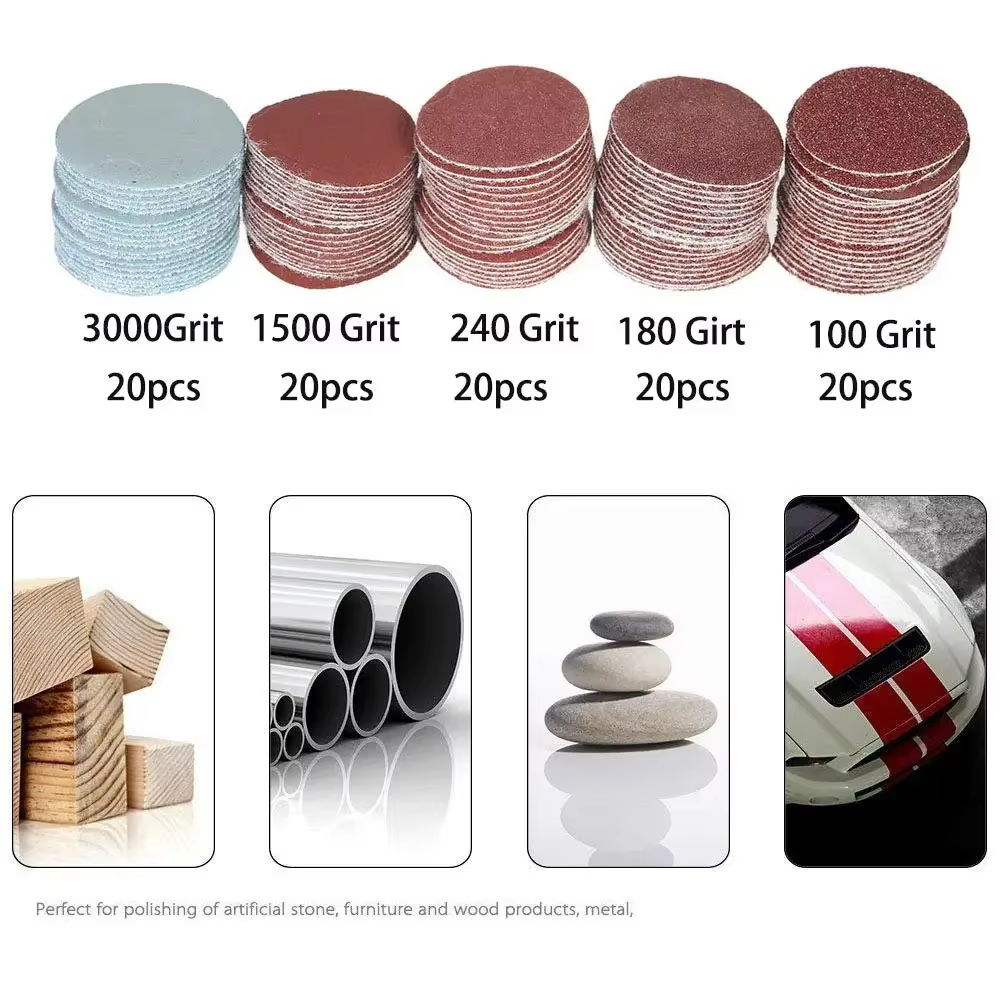 Disques de ponçage à crochet et boucle