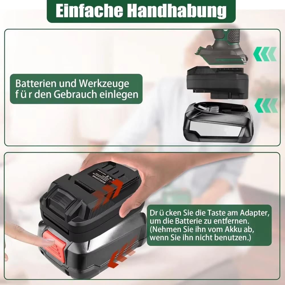 Pour Bosch 18V batterie fonctionne pour adaptateur d'outil Parkside