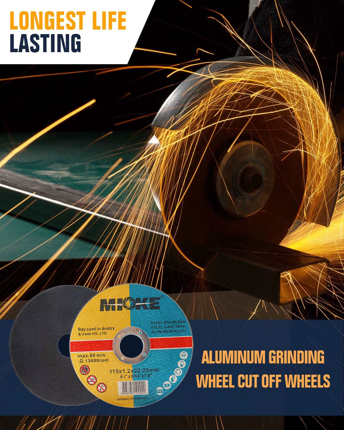 Disque de coupe en métal de lame de scie circulaire de 4.5 pouces 115mm pour des accessoires de meuleuse d'angle