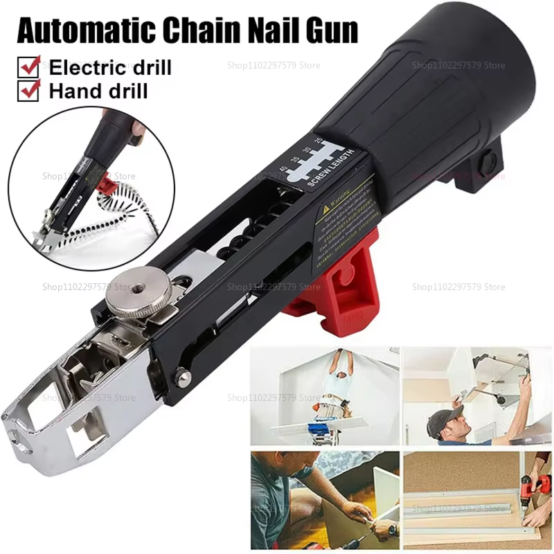 Tournevis automatique chaîne pistolet à ongles adaptateur pour perceuses électriques