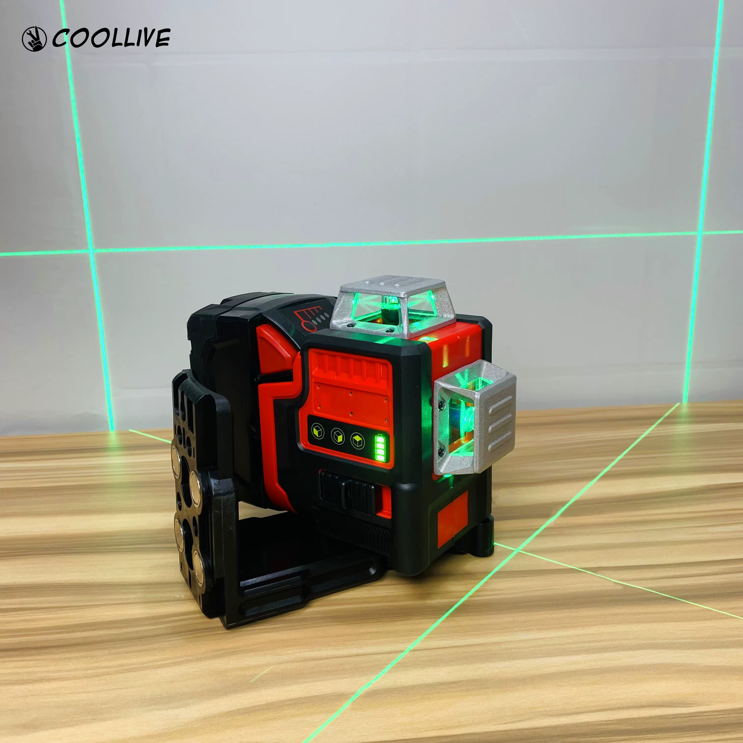 Pour Milwaukee 18V batterie 12 lignes niveau Laser 3 côtés * 360 degrés Vertical Horizontal vert compteur de lumière outils extérieurs
