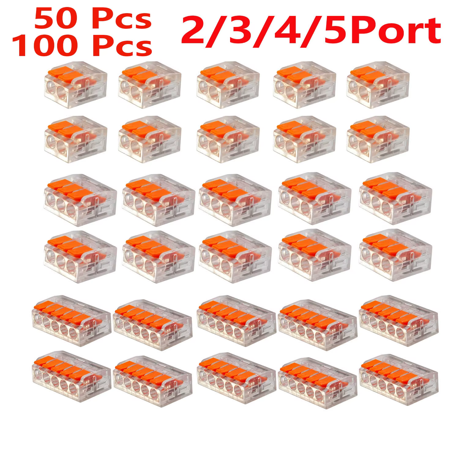 Connecteurs électriques rapides 50/100 pièces