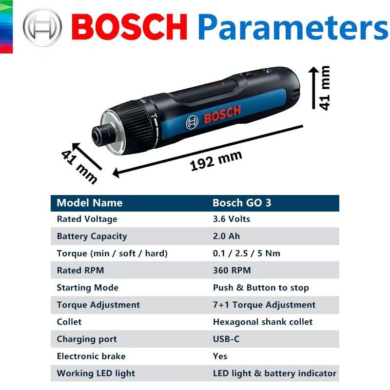 Tournevis sans fil au lithium BOSCH GO 3 3