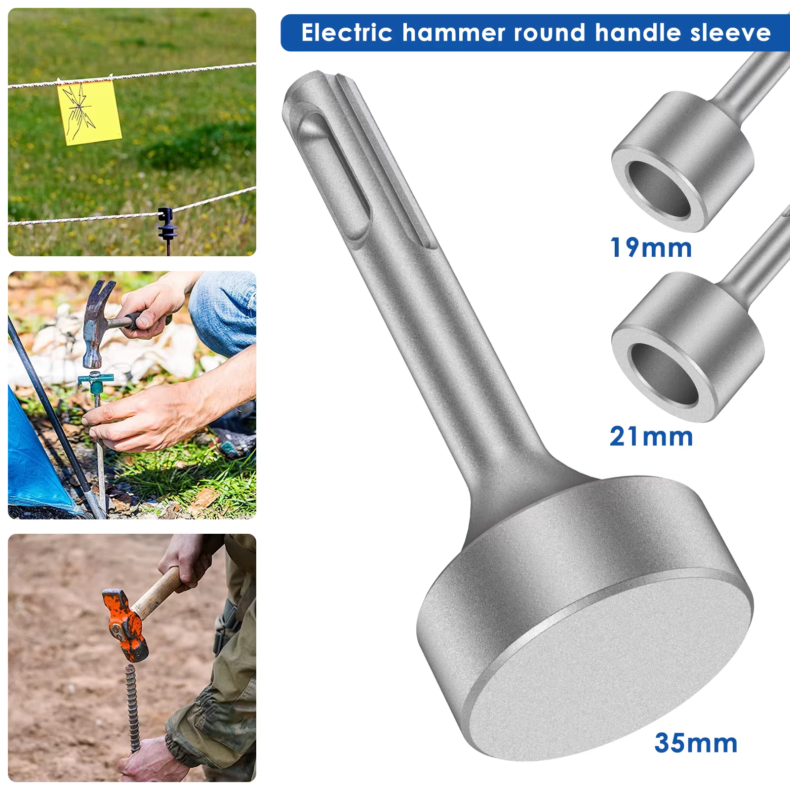 SDS Plus tournevis de tige de terre foret en acier pilote résistant à l'usure marteau rotatif perceuse outils